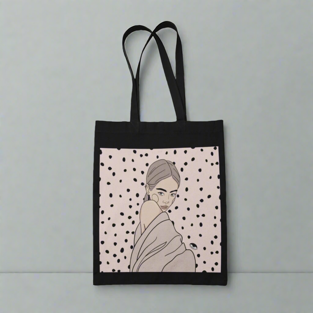 Tote Bag with Illustration - Maddy