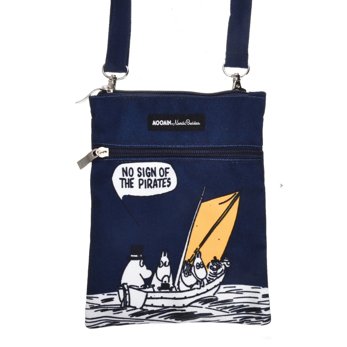 Moomins At The Sea Neck/Passport Bag - Navy Blue