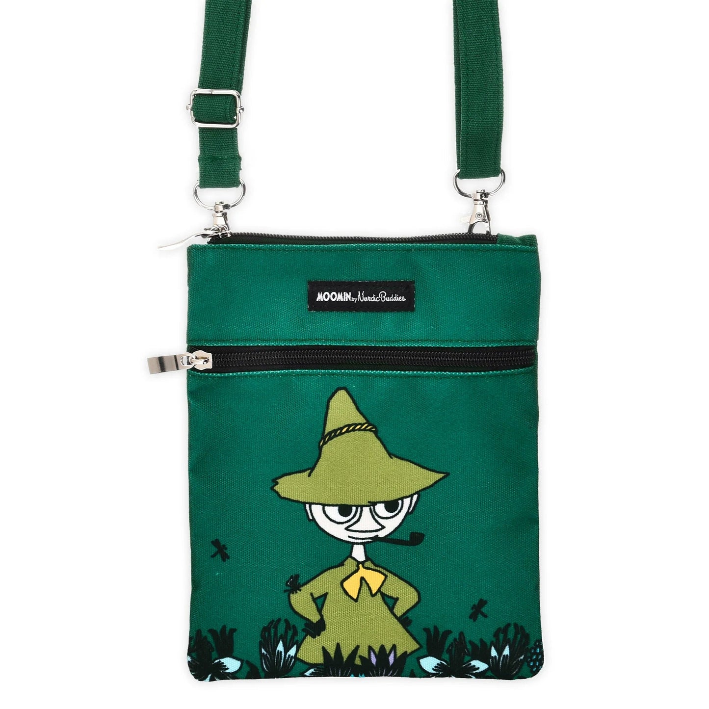 Snufkin's Thoughts Neck Bag/Passport Bag - Dark Green