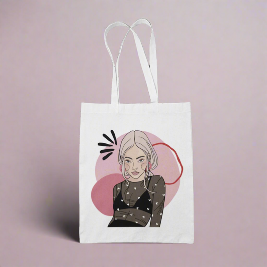 Tote Bag with Illustration - In Time