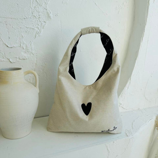 Moon Bag Heart - White